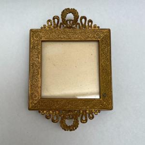 Photo Frame To Ask In Gilt Bronze Epoque XIX Eme Century.