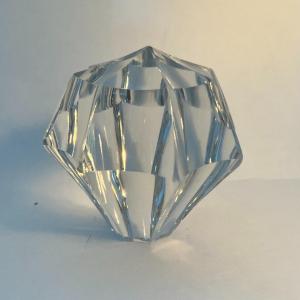 Diamond Shaped Glass Paperweight.
