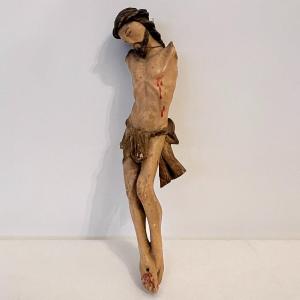 Sculpture, Body Of A Christ In Polychrome Wood.