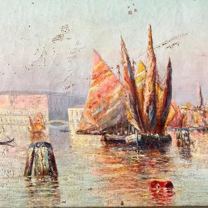Venice, Painting By Tom Morel De Tanguy XIX Eme