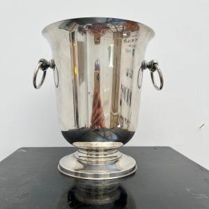 Champagne Bucket, Silver Metal Cooler.
