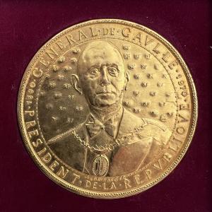 Important Table Medal Of General De Gaulle. Jaeger.