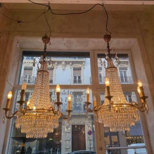 Pair Of Crystal Chandeliers. 