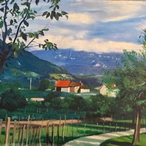 Landscape Painting Isère Savoie.