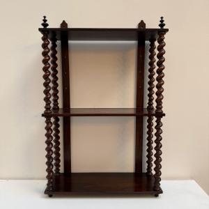 Bobbin Wall Shelf In Rosewood.