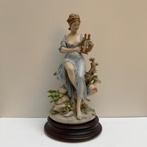 Italy , Lady With Lyre , Benacchio Porcelain