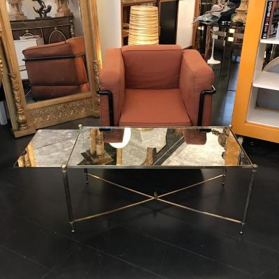 Coffee Table With Mirror System Cloud, Brass Gold