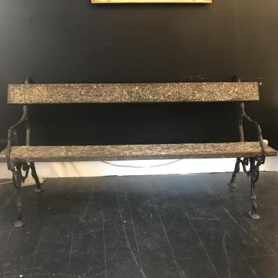 Old Cast Iron Garden Bench