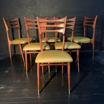 Stella, Suite Of 6 Chairs Design 1960