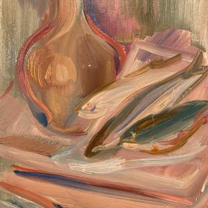 Painting, Oil On Panel, Hildegard Weber Lipsi Still Life.