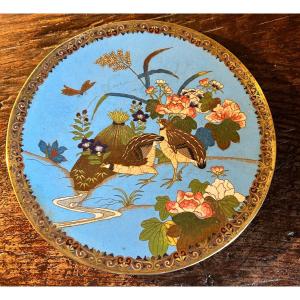 Meiji Japan Cloisonne Dish 