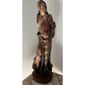 High Period Polychrome Wood Statue