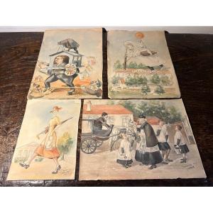 Drawings Caricatures 1927 J.wurth