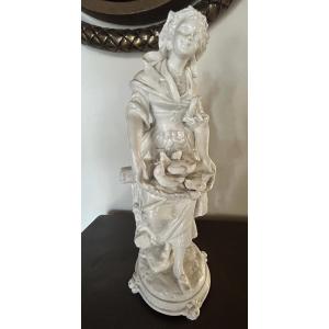 Porcelain Statue Of The Lady With The Hens