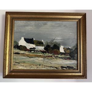 Maurice Augizeau Painting Brittany 