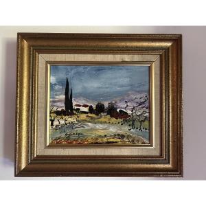 Maurice Augizeau Landscape Painting Alpilles Provence