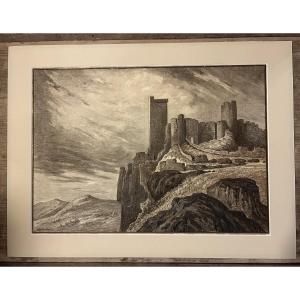 Polignac Fortress, Old 19th -century Drawing