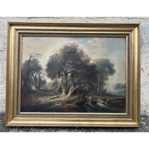 Painting, French School, 19th Century, Animated Forest 
