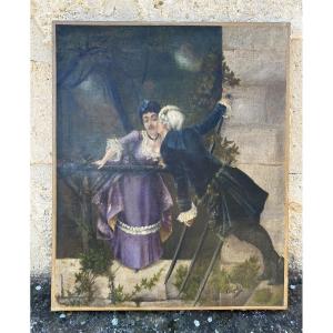Cazalet Painting, Romantic Scene, Marquis, Marquise