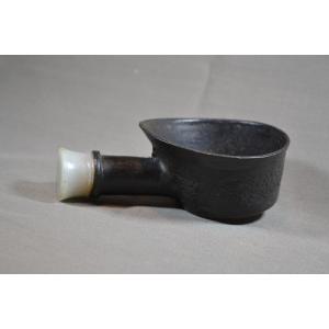 Bronze And Jadeite Iron. China Qing Period Or Before.