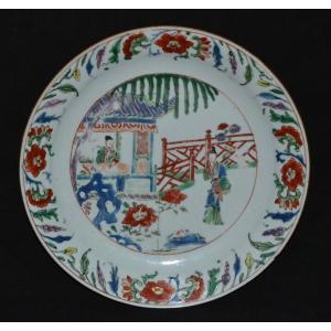 Pair Chinese Porcelain Dishes. Decorated With "famille Verte" Enamels. Kangxi Period, Late 17th