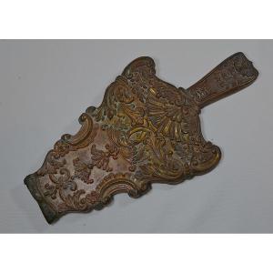 Gilded Repoussé Copper Bellows. Louis XIV.