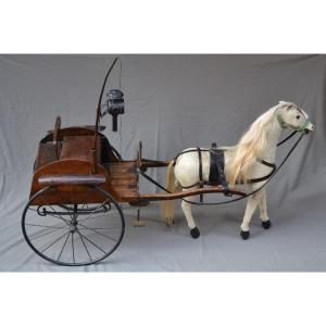 Miniature Horse-drawn Carriage For Children. End Of The 19th Century.