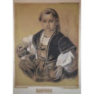 Drawing Of The "little Sultan" By Angèle Bouët. Napoleon III Period.