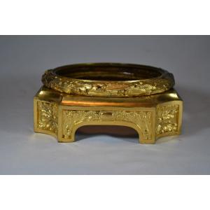Gilded Bronze Base. Louis XVI Style And Period. France 18th Century.