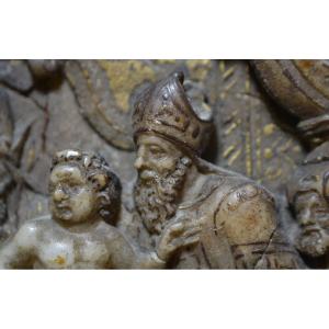 Alabaster Plaque. Circumcision Of Christ. Flanders, 16th Century.