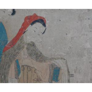 Chinese Painting On Paper. Noble Ladies With Prunus. China, Qing Period Or Earlier. 