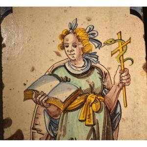 Glazed Earthenware Tile. Germanic, Late 17th Century. 