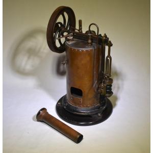 Study Steam Engine By Bouffard. Paris, Late 19th Century.