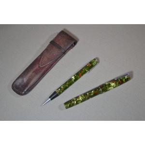 Lever-action Fountain Pen And Pencil By Waterman. Model 3v Circa 1925.