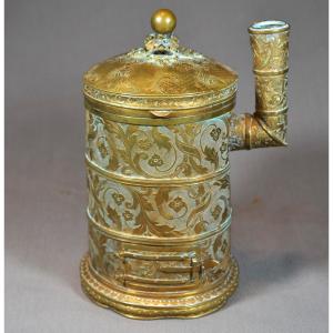 Brass Or Rolled Bronze Stove. 19th Century. 