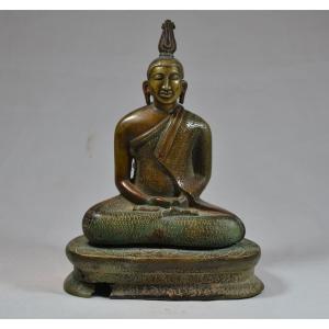 Cast Bronze Buddha. Ceylon (sri Lanka) 18th Century.  