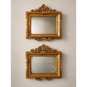 Pair Of Neoclassical Italian Mirrors Northern Italy, Early 19th Century, Circa 1800-1820