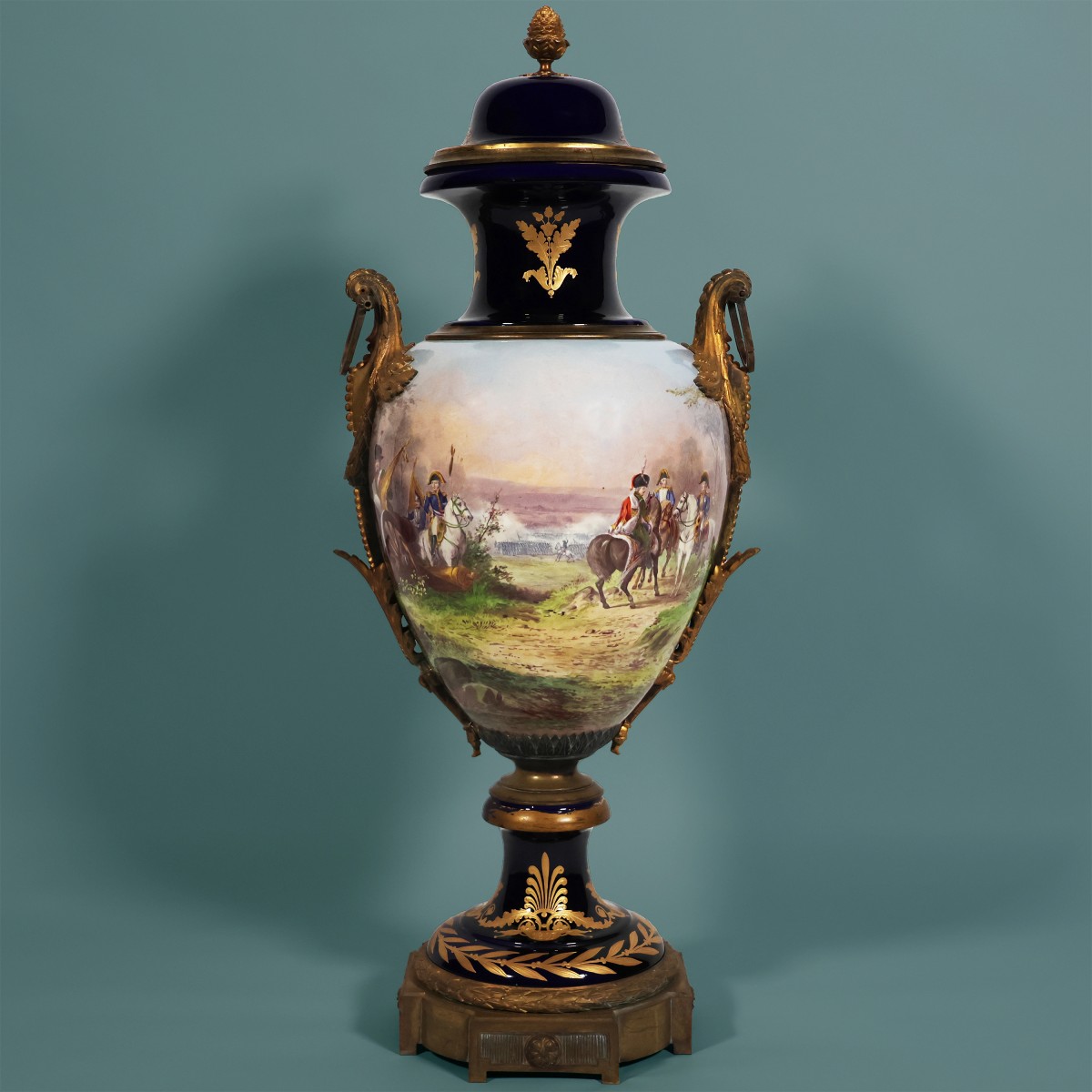 Grande vaso Francese di Napoleone, firmato H. Desprez, Sèvres. Fine XIX secolo-photo-2