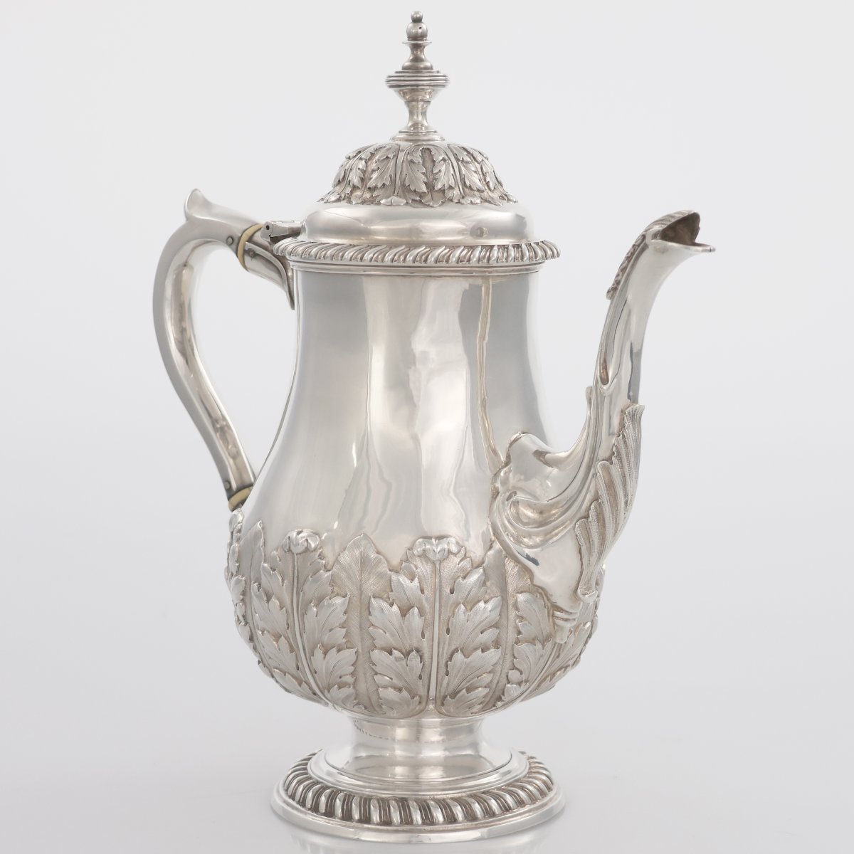 Caffettiera in argento sterling Giorgio IV, William Bateman I, Londra, 1823-photo-2