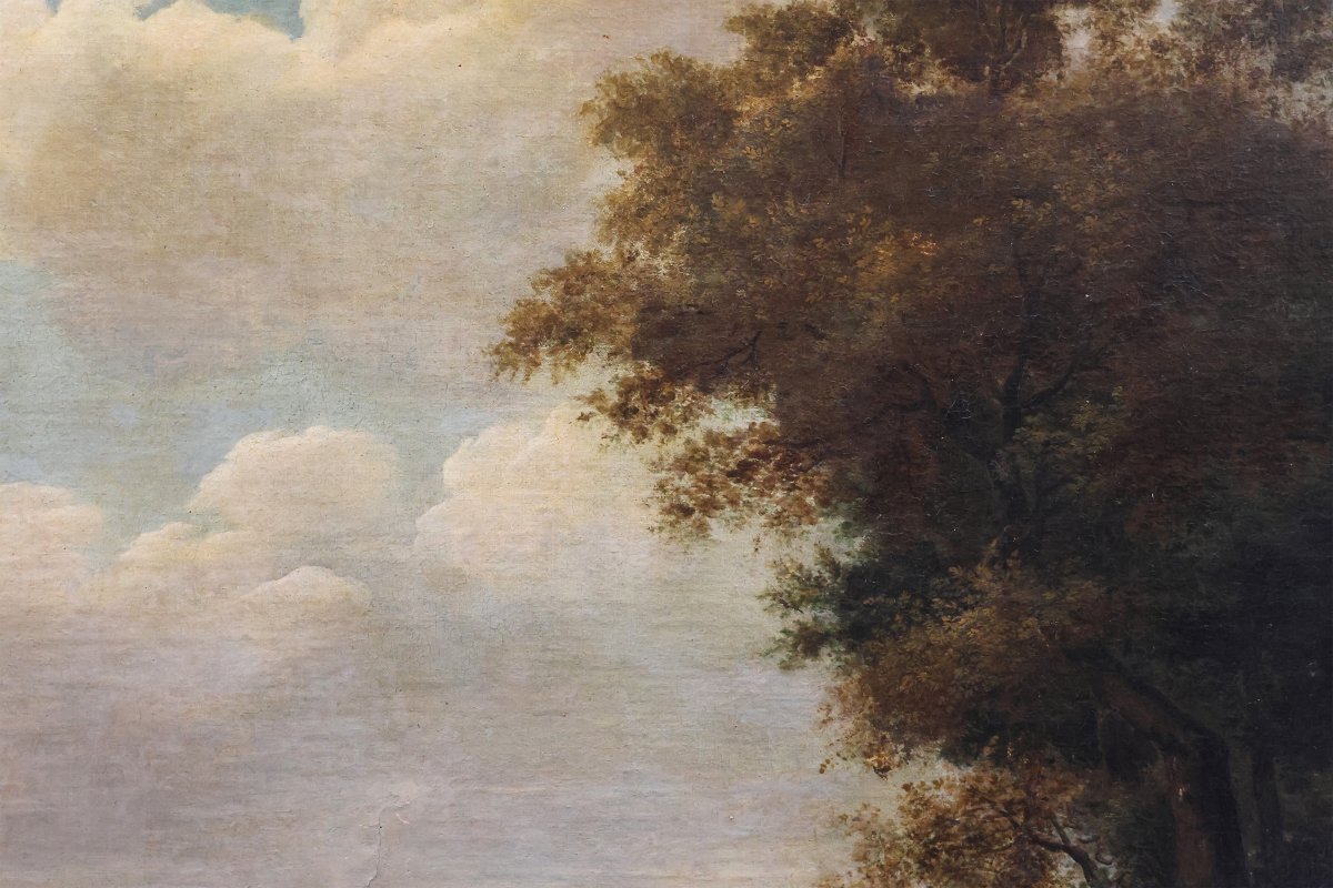 Hendrick Mommers attr., Pastorale, olio su tela-photo-1