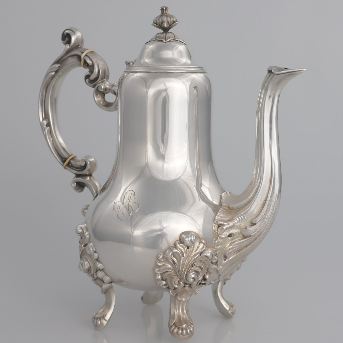 Teiera in argento Francia, Alexandre-Auguste Turquet, Parigi, XIX secolo-photo-2