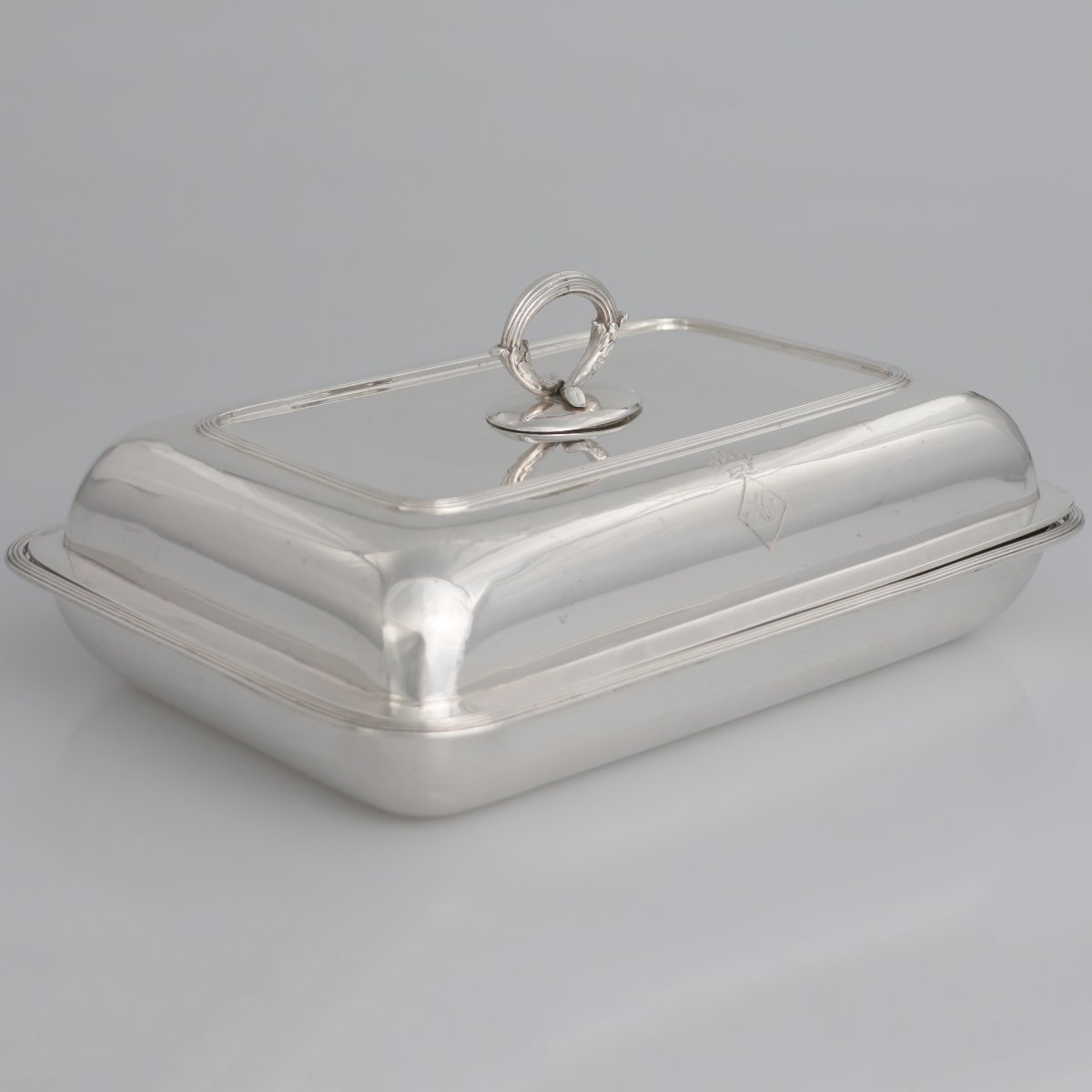 Coppia di legumiere e coperchio in argento sterling Giorgio III, Paul Storr, Londra, 1800-photo-3