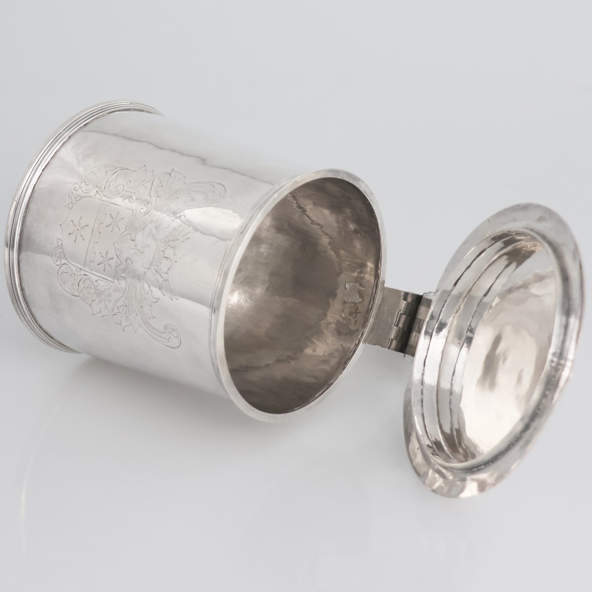 Tankard in argento sterling Carlo II, argentiere TL, Londra, 1674-photo-4