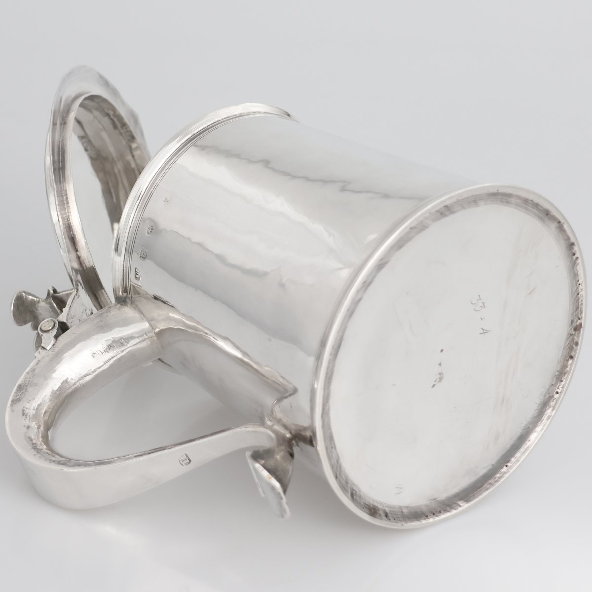 Tankard in argento sterling Carlo II, argentiere TL, Londra, 1674-photo-1