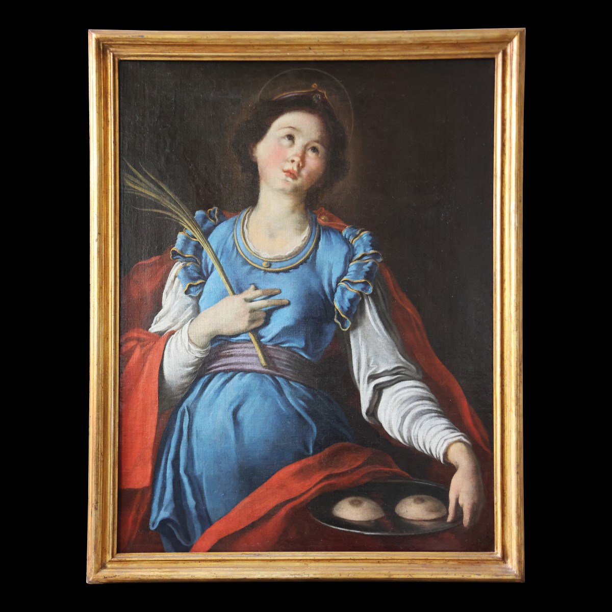 Scuola Italiana; Sant'Agata, fine XVII inizi XVIII secolo, olio su tela-photo-1