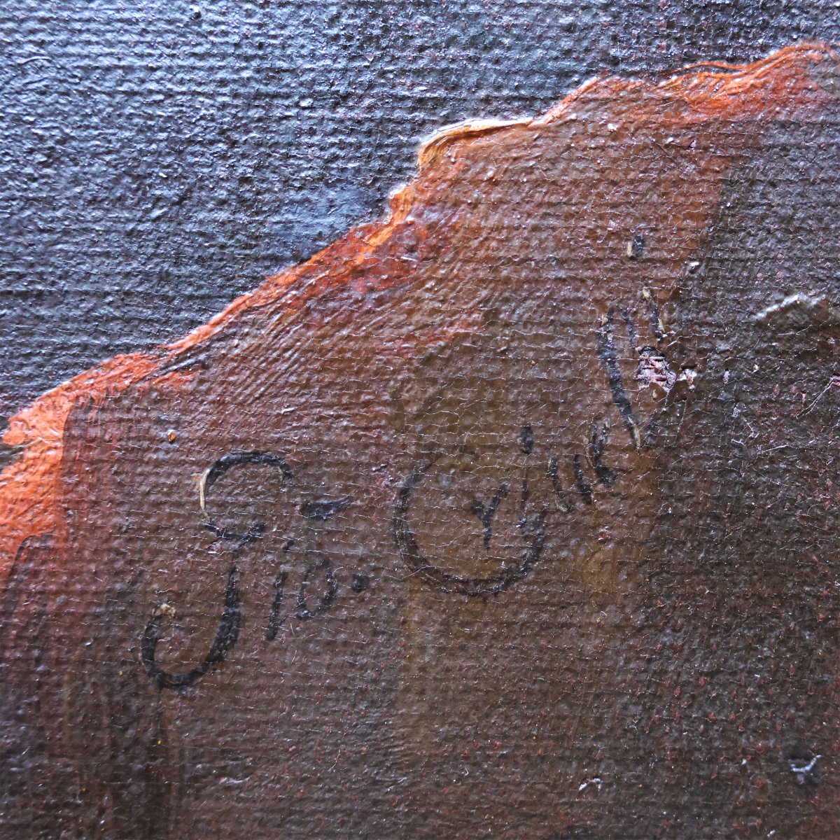 Giovanni Crivelli dello il Crivellino; Milano - Parma 1760, Scena di caccia, olio su tela-photo-7