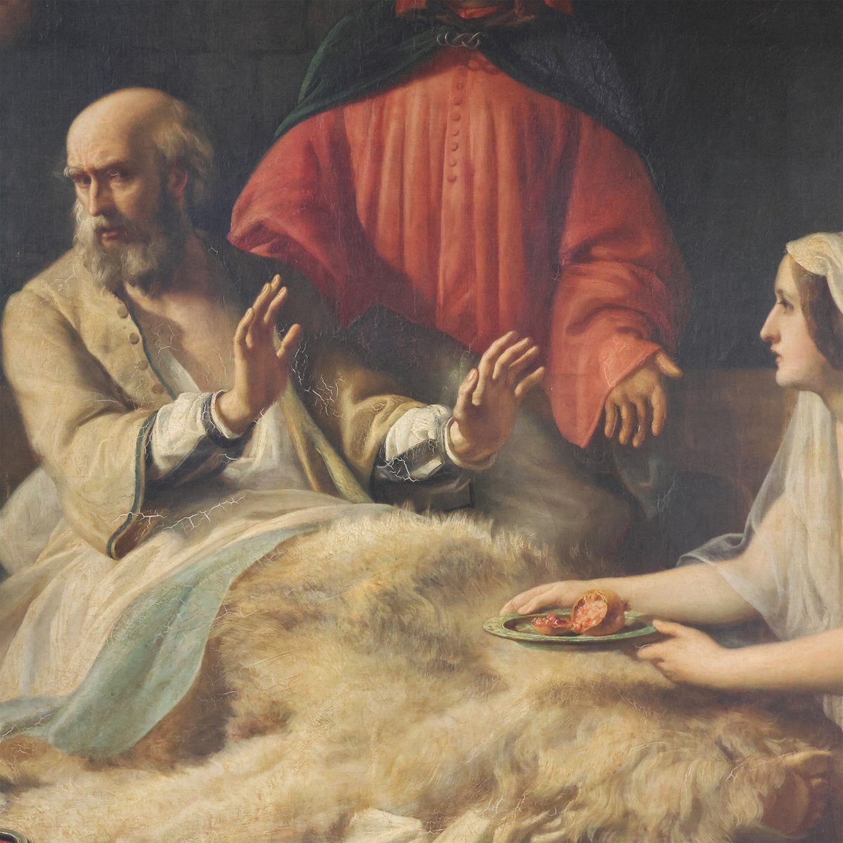 Scuola Italiana; Tratto dal romanzo di Massimo d'Azeglio, XIX secolo, olio su tela-photo-3
