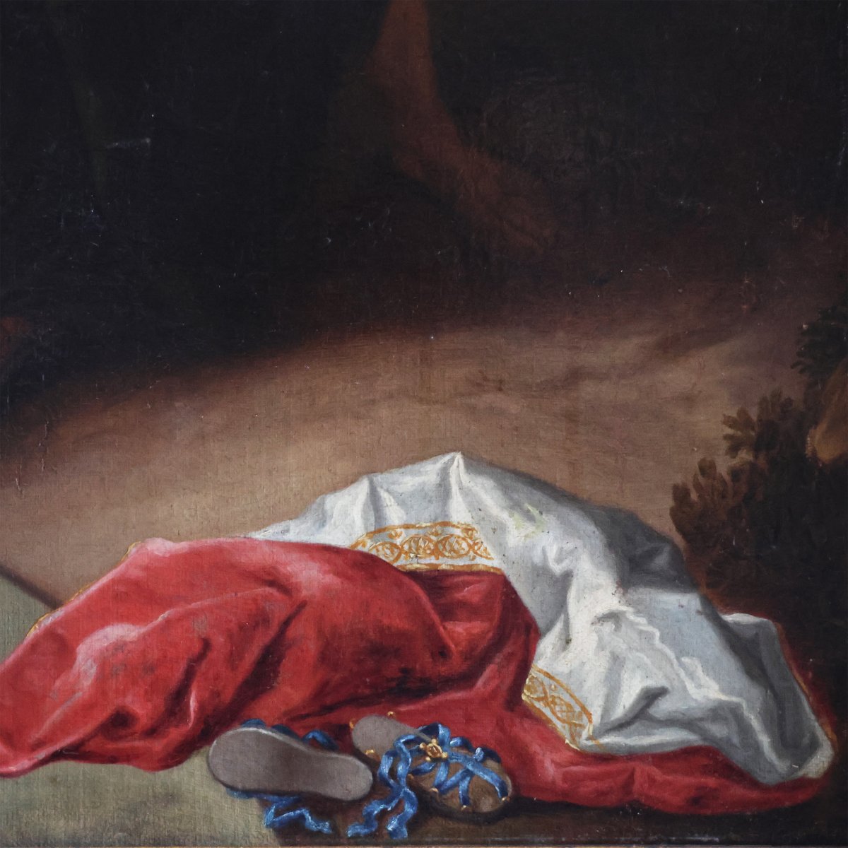 Scuola Francese; Susanna e i vecchioni, XVIII secolo, olio su tela-photo-1