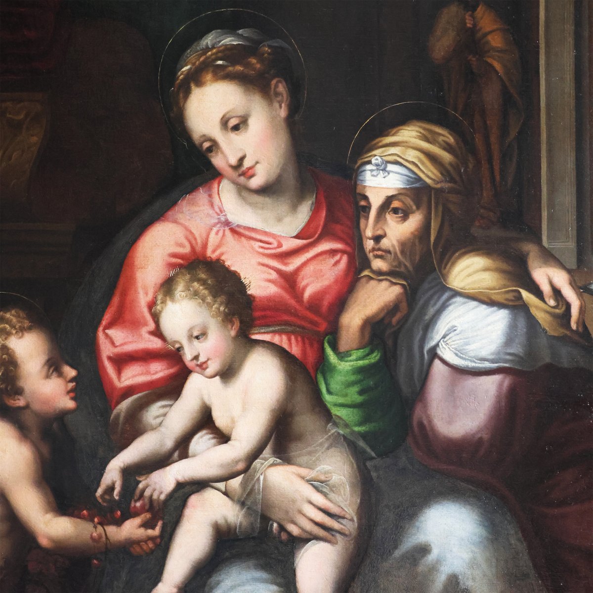 Teodoro d'Errico il Fiammingo attr.; dalla Madonna della Gatta di Giulio Romano, olio su tela-photo-3