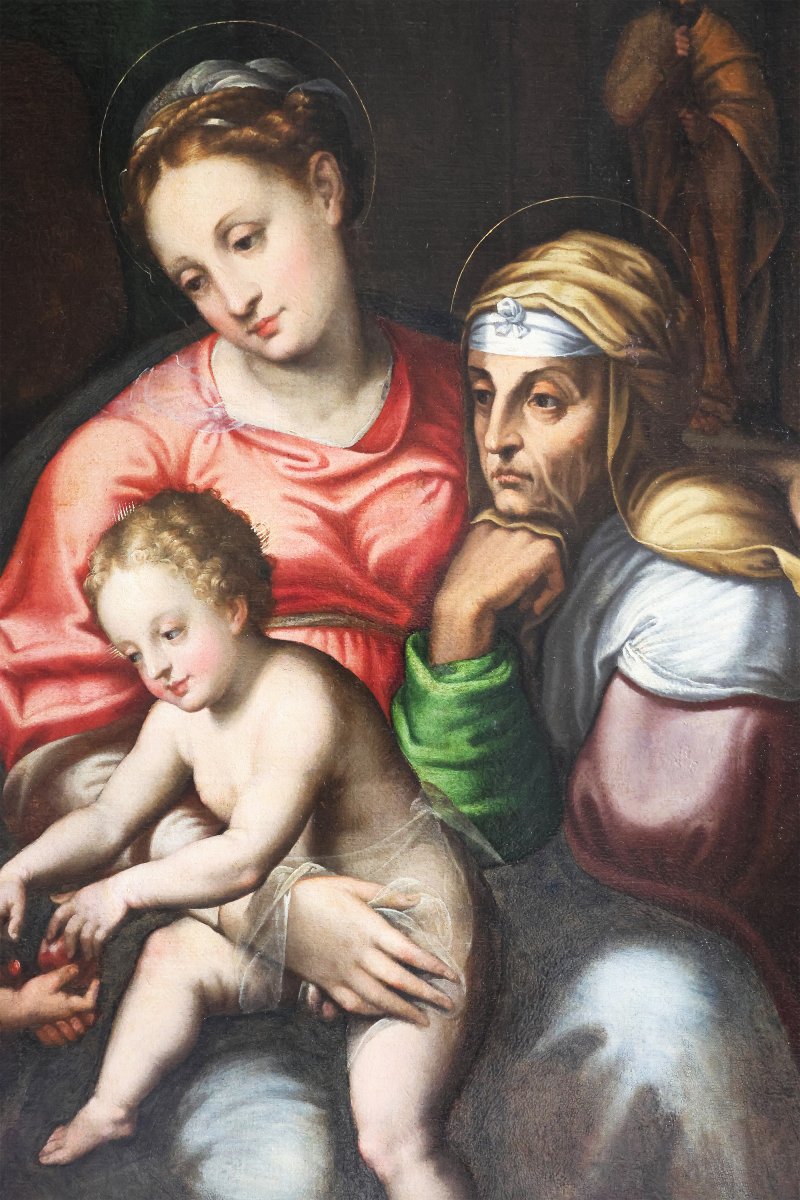 Teodoro d'Errico il Fiammingo attr.; dalla Madonna della Gatta di Giulio Romano, olio su tela-photo-1